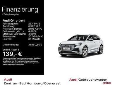 Gebraucht Audi Q4 e-tron S-Line 150 kW (204 PS) 2023 Gletscherweiß metallic SUV