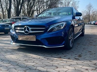 Usata Mercedes C200 AMG line 184 CV (135 kW) 2015 Blu Berlina