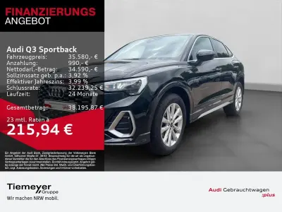 Gebraucht Audi Q3 Sportback S-Line 150 PS (110 kW) 2025 Schwarz SUV