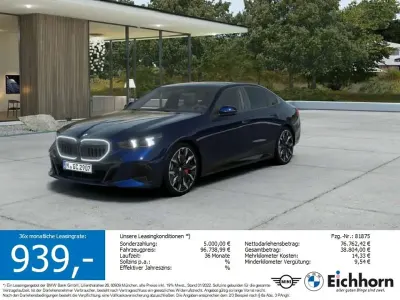 Ny BMW 540 M Sport 286 HK (210 kW) 2026 Blå Sedan