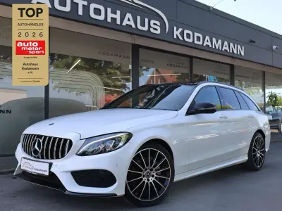 Gebraucht Mercedes C180 AMG line 156 PS (114 kW) 2017 Polarweiss  unilack Kombi