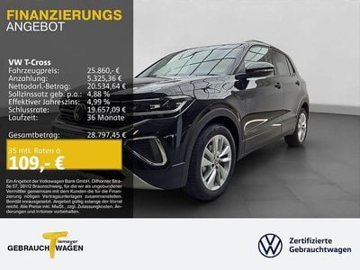Schwarz Neu 2025 VW T-Cross Life SUV | 25.390 € (Superpreis)
