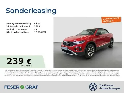 Gebraucht VW T-Roc Cabriolet Goal 116 PS (85 kW) 2025 Kings red metallic schwarz Cabrio