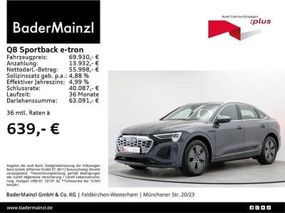 Grau Gebraucht 2024 Audi Q8 Sportback e-tron S-Line SUV | 59.580 € (Fairer Preis)