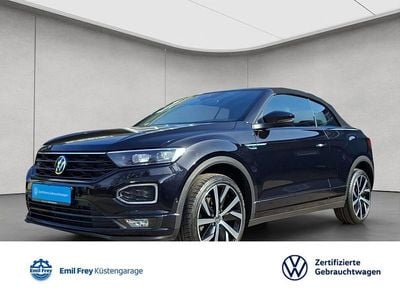 Gebraucht VW T-Roc Cabriolet R-line 150 PS (110 kW) 2021 Schwarz Cabrio