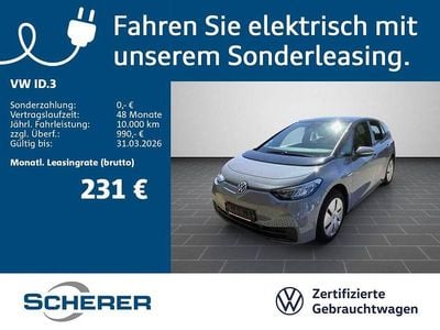 Gebraucht VW ID.3 Pure 110 kW (150 PS) 2022 Mondsteingrau schwarz Kleinwagen