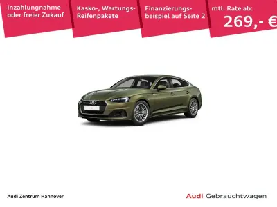 Gebraucht Audi A5 286 PS (210 kW) 2023 Distriktgrün metallic Coupé