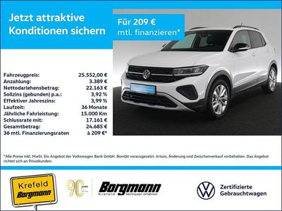 Gebraucht VW T-Cross Goal 116 PS (85 kW) 2025 Weiss / pure white SUV