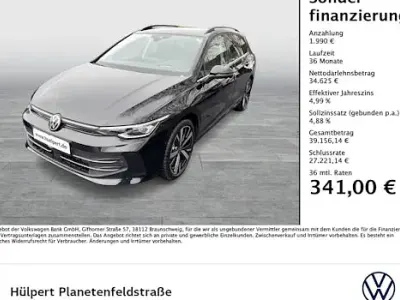 Nouvelle VW Golf VIII Style 150 ch (110 kW) 2025 Noir Break