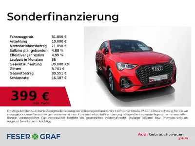 Gebraucht Audi Q3 Sportback Design 190 PS (139 kW) 2022 Tangorot metallic SUV
