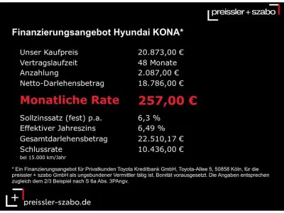 Gebraucht Hyundai Kona N Line 120 PS (88 kW) 2023 Grau SUV