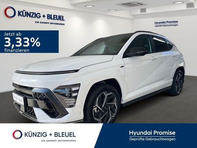 Gebraucht Hyundai Kona N Line 199 PS (146 kW) 2023 Serenity white / mic SUV