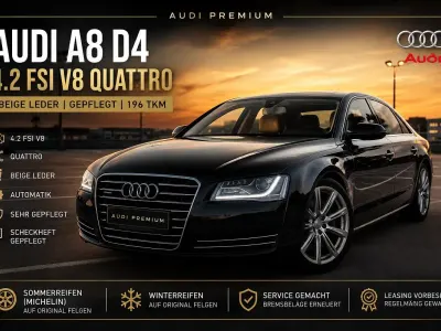 Gebraucht Audi A8 371 PS (272 kW) 2010 Schwarz Limousine