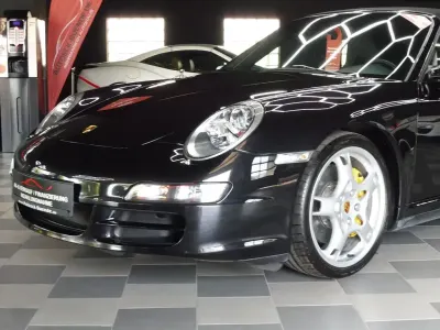 Gebraucht Porsche 997 381 PS (280 kW) 2006 Basaltschwarzmetallic (metallic) Cabrio