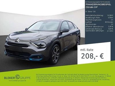 Platinum grau Gebraucht 2022 Citroën e-C4 Shine Limousine | 17.980 € (Guter Preis)