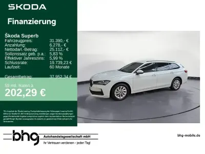 Occasion Skoda Superb Essence 150 ch (110 kW) 2025 Blanc Break