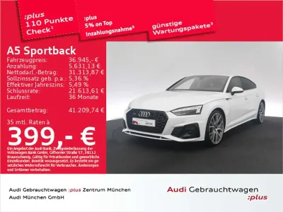 Gebraucht Audi A5 S-Line 204 PS (150 kW) 2022 Gletscherweiß metallic Coupé