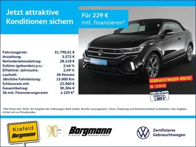 Gebraucht VW T-Roc Cabriolet R-line 150 PS (110 kW) 2025 Schwarz Cabrio