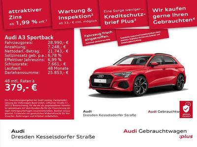 gebraucht Audi A3 Sportback S line 35 TFSI 110(150) kW(PS) S tronic