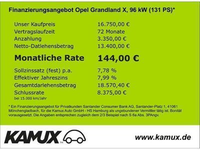 gebraucht Opel Grandland X 1.2 Turbo INNOVATION+LED+Navi+Kamera