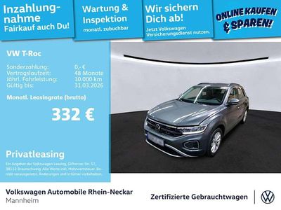 Gebraucht VW T-Roc Life 150 PS (110 kW) 2022 Indiumgrau metallic SUV