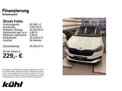 Gebraucht Skoda Fabia Monte Carlo 150 PS (110 kW) 2023 Moonweiss metallic Limousine