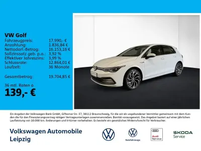 Gebraucht VW Golf VIII Style 131 PS (96 kW) 2022 Weiß Limousine