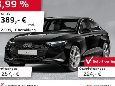 Gebraucht Audi A3 Advanced 150 PS (110 kW) 2025 Mythosschwarz metallic Limousine