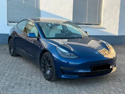 Occasion Tesla Model 3 Performance 377 kW (513 PK) 2022 Blauw Sedan