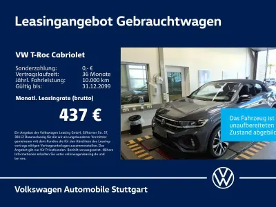 Gebraucht VW T-Roc Cabriolet R-line 150 PS (110 kW) 2023 Rauchgrau metallic schwarzver Cabrio