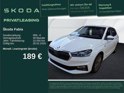 Moonweiss metallic Gebraucht 2025 Skoda Fabia Tour Limousine | 20.430 € (Fairer Preis)
