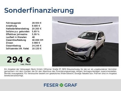 Pure white Gebraucht 2022 VW Tiguan Allspace Elegance SUV | 28.950 € (Fairer Preis)