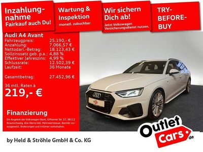 Gebraucht Audi A4 S-Line 163 PS (119 kW) 2022 Gletscherweiß metallic Kombi