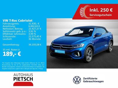 Gebraucht VW T-Roc Cabriolet R-line 150 PS (110 kW) 2024 Blau Cabrio