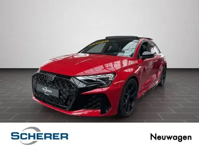 Ny Audi RS3 Sport 400 HK (294 kW) 2025 Rød Sedan
