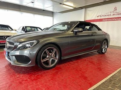 Grau Gebraucht 2017 Mercedes C180 AMG line Cabrio | 24.690 € (Etwas zu teuer)
