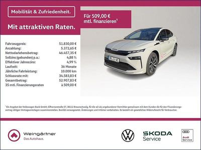 Grau Gebraucht 2025 Skoda Enyaq iV SportLine SUV | 51.830 € (Etwas zu teuer)