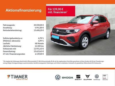 Gebraucht VW T-Cross Life 95 PS (69 kW) 2024 Rot SUV