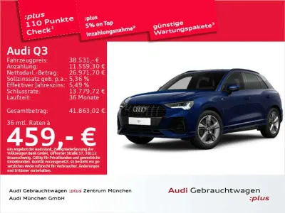 Gebraucht Audi Q3 S-Line 190 PS (139 kW) 2022 Navarrablau metallic SUV