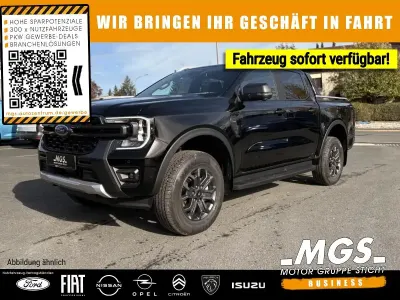 Ny Ford Ranger Wildtrack 205 HK (150 kW) 2025 Sort Pickup / Ladvogn