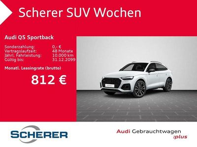 Gletscherweiß metallic (metallic) Gebraucht 2025 Audi Q5 Sportback Ambiente SUV | 59.890 € (Etwas zu teuer)