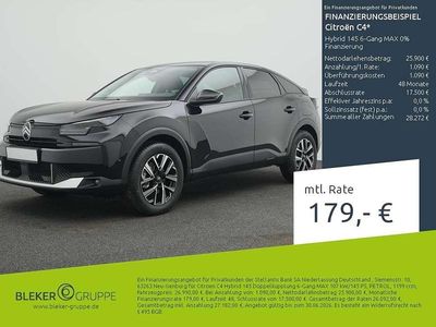 Neu Citroën C4 145 PS (106 kW) 2025 Perla nera schwarz met Limousine