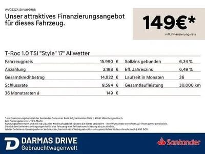 Second-hand VW T-Roc Style 116 CP (85 kW) 2019 Albastru SUV