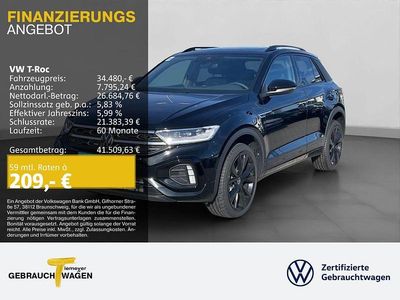 Neu VW T-Roc R-line 150 PS (110 kW) 2025 Schwarz SUV