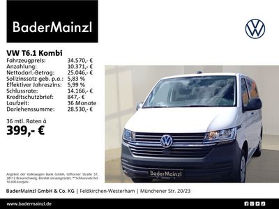 gebraucht VW T6.1 Kombi 2,0 l 81 kW TDI SCR Frontantrieb 5-Gang Radst. 3000 mm