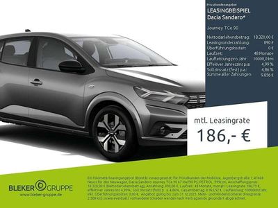 Nuova Dacia Sandero Journey 91 CV (66 kW) 2025 Grigio Utilitaria