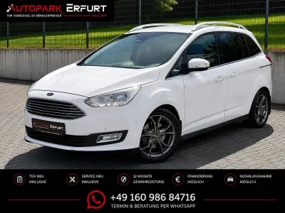 Gebraucht Ford Grand C-Max Titanium 125 PS (91 kW) 2019 Weiß Van / Kleinbus