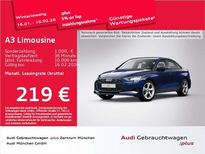 Blau Gebraucht 2025 Audi A3 Advanced Limousine | 31.275 € (Guter Preis)