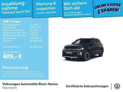 Gebraucht VW T-Cross R-line 116 PS (85 kW) 2025 Schwarz SUV
