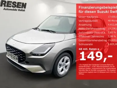Używany Suzuki Swift Comfort 83 KM (61 kW) 2026 Srebrny Sedan/Limuzyna
